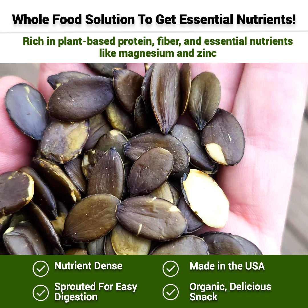 Whole food solution to get essential nutrients.  Rich in plant base protein, fiber, magnesium & zinc.  Try this delicious pre prepped snack.